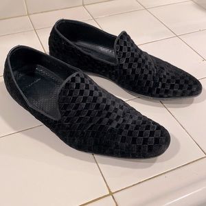 Black Velvet Magnanni Loafers
